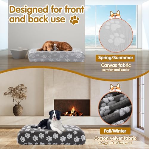 Balapet dark gray velvet dog bedspread fitted onto a rectangular foam insert