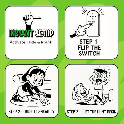 FUN Delivery Frickin' Cricket practical joke device illustrating the small scale and hidden power switch.