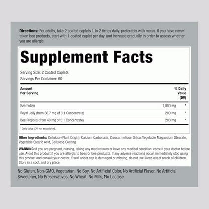 Authentic Piping Rock bee superfood complex dietary supplement packaging showcasing non-GMO certification