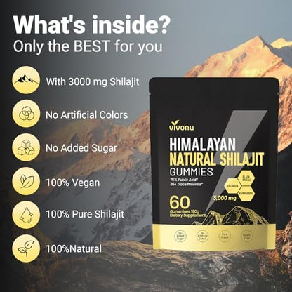 VivoNu dietary supplement showing ingredients list for vitality and stress relief