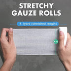 Full box of twenty four count LotFancy rolled gauze wrap for medical usage.