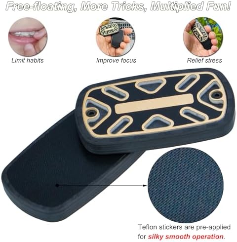 Premium carbon fiber anti stress desk toy being operated by a user hand