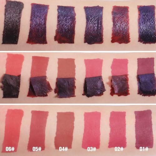 evpct 3Pcs Peel Off Lip Stain Tints, Maroon Mauve Red Matte Liquid Lipstick Lip Stain Long Lasting Waterproof for Women, Non-stick Cup Lipstick Peel Off Highly Pigmented Smudge-proof, 01# & 02# & 03# - Image 7
