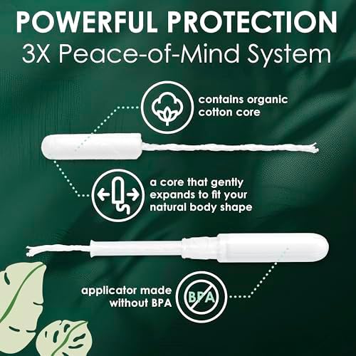 L. brand organic cotton core feminine hygiene products for sensitive skin
