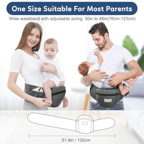 Safotad baby carrier showing multiple carrying position straps
