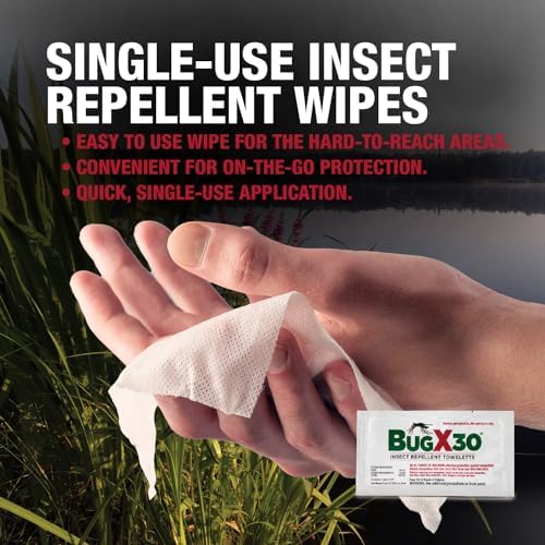 CoreTex Bug X 30 single use mosquito repellent towelette packet