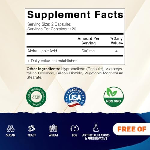 Group of Vitamatic health supplement bottles including Alpha Lipoic Acid