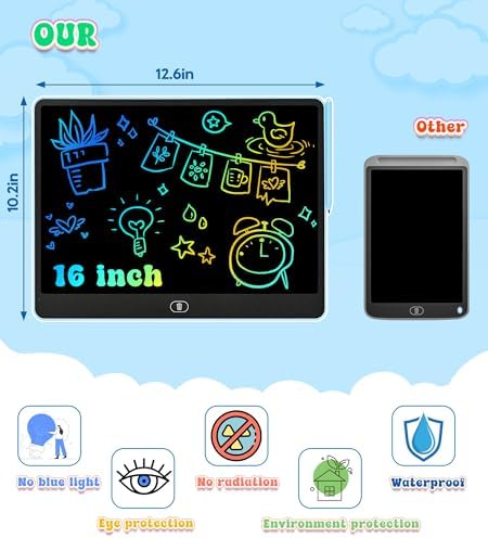 HHN 16 inch digital tablet with erase button and lock switch