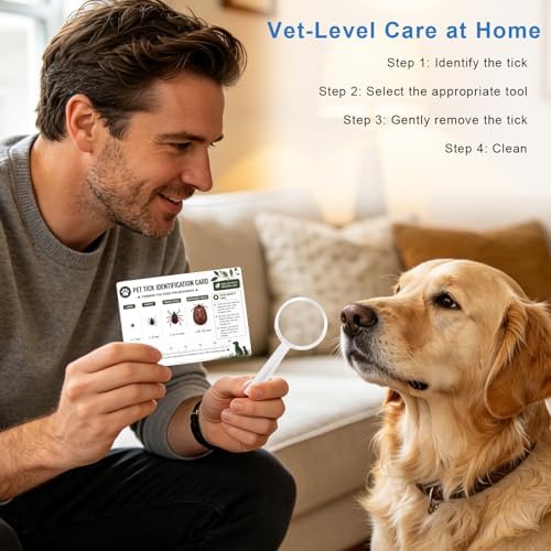 Tick removal kit with combs and tweezers for pet grooming