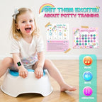 Toddler wearing pink unicorn silicone potty training watch