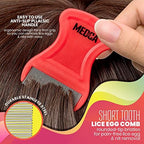 Double sided fine tooth plastic comb included in the family pack for hair grooming