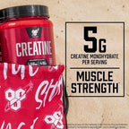 Unflavored Creatine Monohydrate powder scoop demonstration
