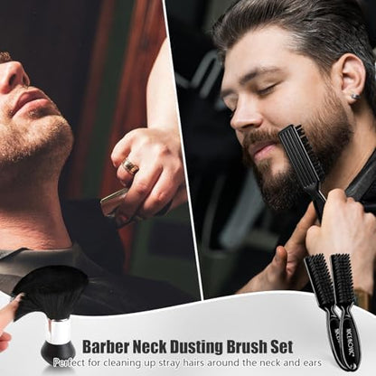 Durable plastic hair styling combs and sectioning clips for professional salon hair preparation.