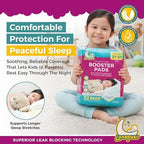 Lunapuer diaper booster pad with adhesive strip visible