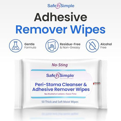 Safe n' Simple alcohol free no sting wipes for sensitive skin