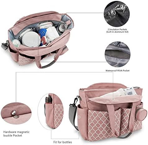 Meyteilay diaper bag side profile showing pockets