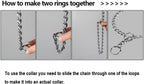 Heavy duty silver slip chain collar for medium dogs