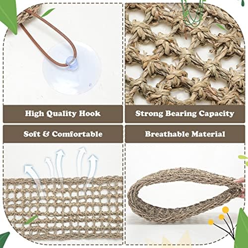 Silkfly natural seagrass lizard hammock set of two in brown color