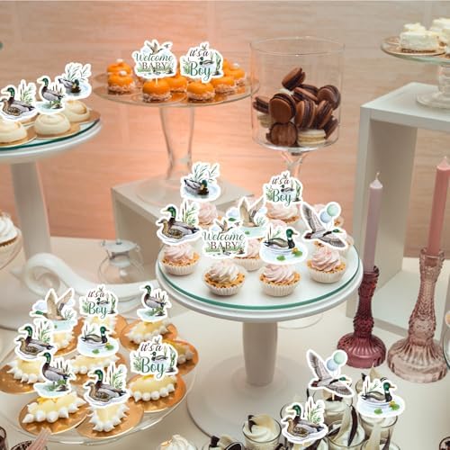 It Is A Boy themed cupcake toppers for baby showers