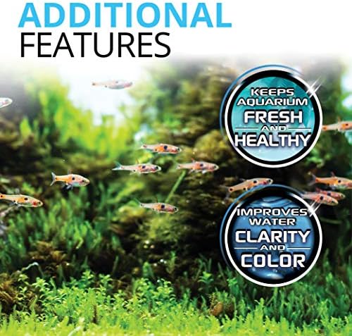 Fluval filter media packaging highlighting fresh and marine water use
