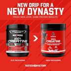 Six Star 100 Percent Creatine Monohydrate Powder serving scoop and fine texture display