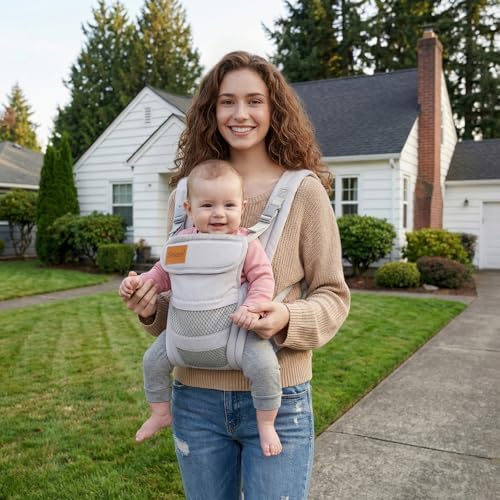 Shiaon baby carrier packaging and components for seven to thirty pounds infants