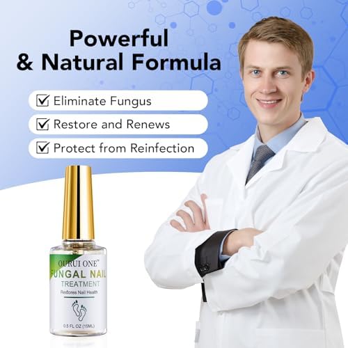 Close up of Ourui One fungal nail repair serum for thick yellow nails