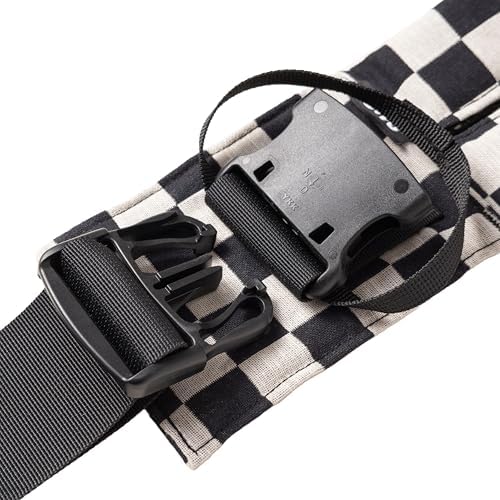 Back perspective of the cross body adjustable shoulder strap system for weight distribution