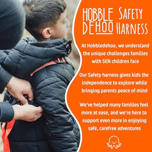 Hobble De Hoo autism harness rear view featuring reinforced grab handle