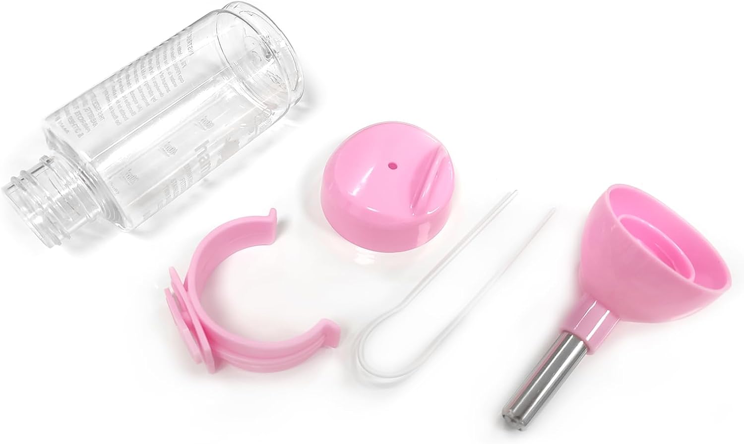 Shudyear 3 in 1 Pet Automatic Water Dispenser PP Water Bottle No Drip Small Pet Water Bottle for Dwarf Hamster Mouse Rat Hedgehog (Pink) - Image 5