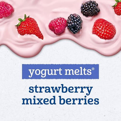 Close up of Gerber freeze-dried fruit and yogurt melts