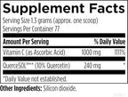 Designs For Health Quercetin Ascorbate powder texture and scoop