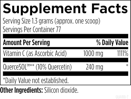 Designs For Health Quercetin Ascorbate powder texture and scoop