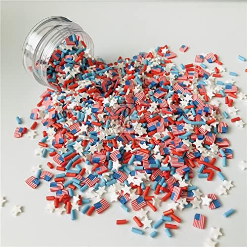PrettyG 3D American flag polymer clay slices front view product packaging