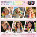 Ten piece washable glitter hair chalk set for girls and teens