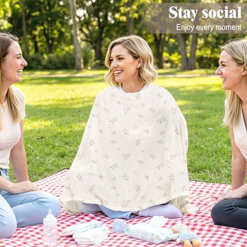 Close up of breathable mesh fabric on Toyvian nursing cover