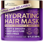 Nutraharmony Hydrating Hair Mask front view of the 10 ounce jar for deep conditioning