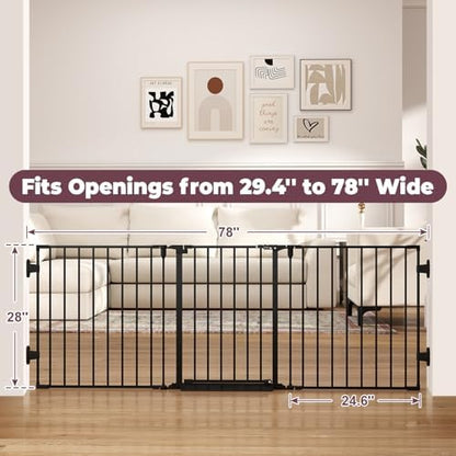Cideny hardware mounted child safety barrier showing wall attachment brackets.