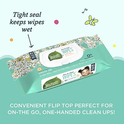 Close up view of the hypoallergenic premium wet wipes formula label and ingredients list.