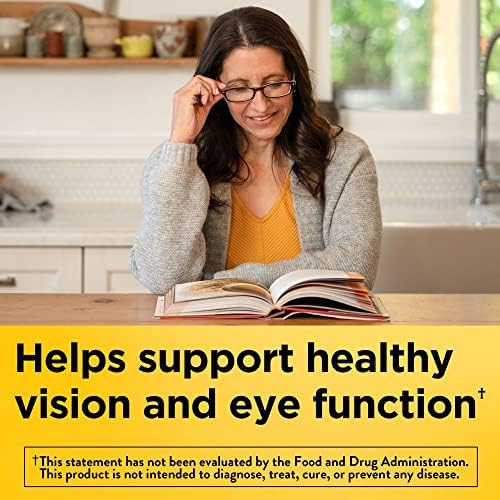 Nature Made Vision 60 Softgels Supplement Bottle Side Label
