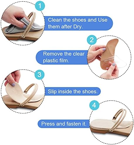 Imported Dr. Foot arch support pads being placed in a sneaker.