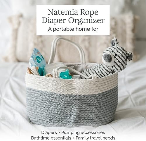 Natemia portable diaper caddy with baby essentials inside