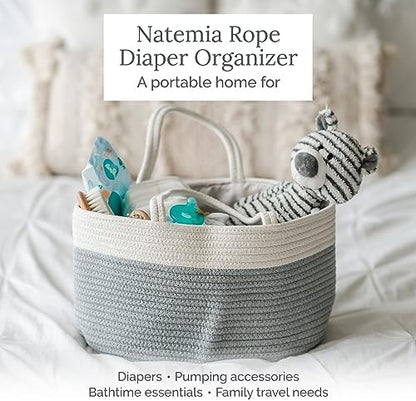 Natemia portable diaper caddy with baby essentials inside