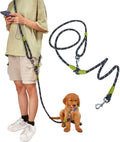 Pawstrip hands free crossbody dog leash black front view