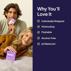 Pocket-sized pH-balanced intimate wipes for men and women.