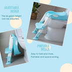 Removable soft cushion pad and urine splash guard design close up details