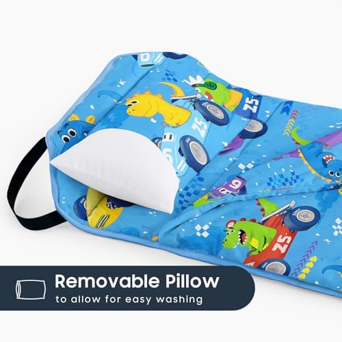Wake In Cloud children bedding set rolled up securely with fasteners and built in carrying handle.