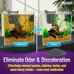 Aquatic Experts fish tank filter media container back label details