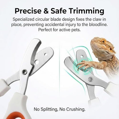 Vin Beauty small reptile claw clippers packaging layout for pet owners.