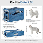 Chronanagese dog kennel side view highlighting ventilation holes layout